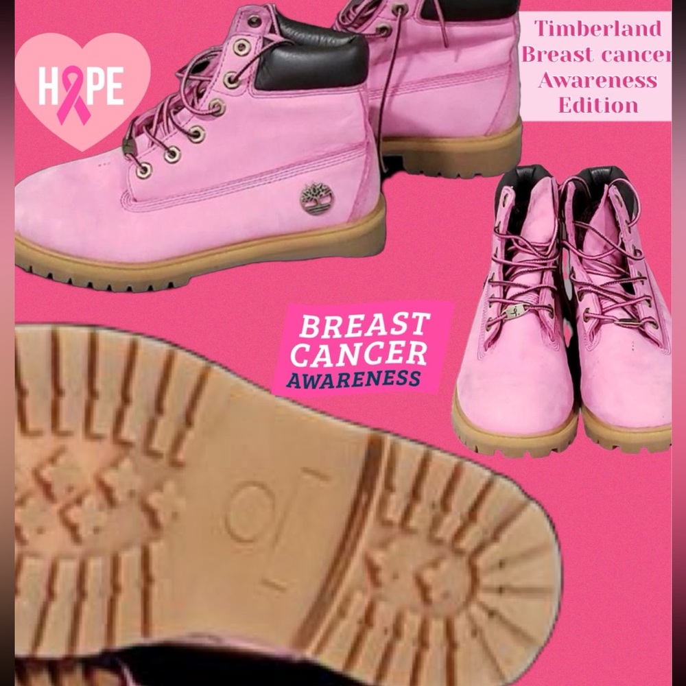 Pink Timberland Women’s Boots 7.5 / Men’s 5.5 / Rare / Breast Cancer Awareness